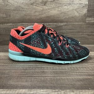 Nike Free TR Fit 5 Black Pink Green Womens US Size 7.5 704695-007 Running Shoes